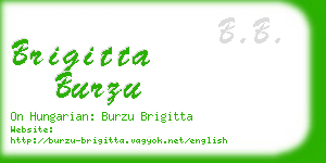 brigitta burzu business card